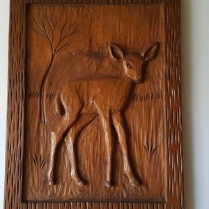Vintage Wooden Carved Wall Art